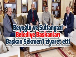 Beyoğlu ve Sultangazi Belediye Başkanları Başkan Sekmen'i ziyaret etti