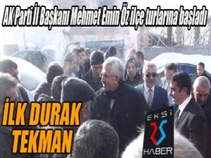 AK Parti İl Başkanı Öz, Tekman'da ziyaretlerde bulundu