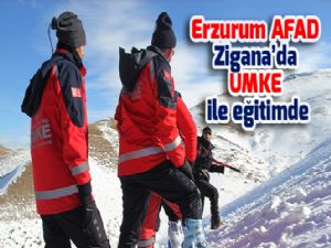 Erzurum AFAD Zigana'da UMKE ile eğitimde
