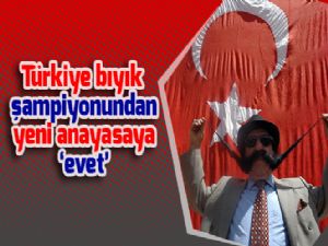 Türkiye bıyık şampiyonundan yeni anayasaya 'evet'