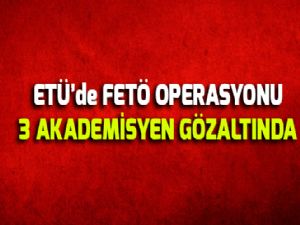 ETÜ'de FETÖ operasyonu: 3 akademisyen gözaltında