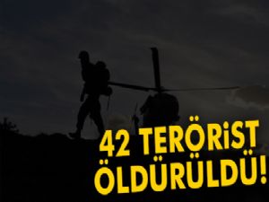 Suriye'de 42 terörist etkisiz hale getirildi