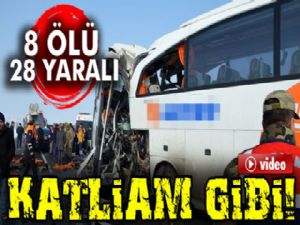 Iğdır'da iki otobüs kafa kafaya çarpıştı: 8 ölü, 28 yaralı