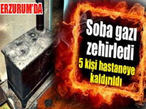 Erzurum'da karbonmonoksit gazından 5 kişi zehirlendi