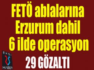 FETÖ ablalarına 6 ilde operasyon: 29 gözaltı
