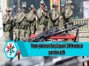 Yeni göreve başlayan 20 korucu yemin etti