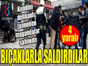 Erzurum'da kavgada bıçaklar konuştu: 4 yaralı...