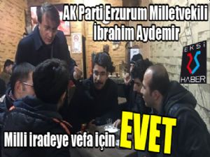 Aydemir: Milli iradeye vefa için 'evet'