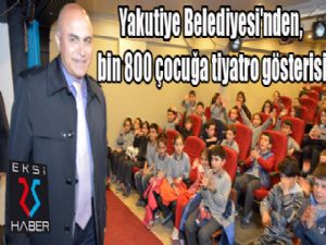 Yakutiye Belediyesi'nden, bin 800 çocuğa tiyatro gösterisi