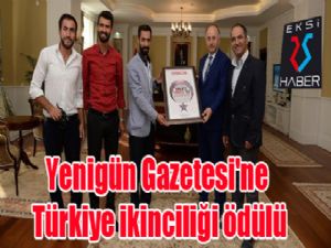 BYEGM'den Yenigün Gazetesi'ne Türkiye ikinciliği ödülü