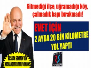 Başkan Sekmen'den kıskandıran referandum performansı..