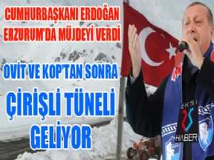 Cumhurbaşkanı Erdoğan'dan Çirişli müjdesi