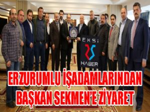 Erzurumlu işadamlarından Başkan Sekmen'e ziyaret...