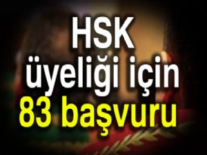 HSK üyeliği için 83 başvuru yapıldı