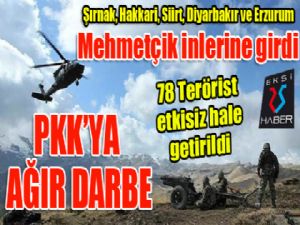 78 terörist etkisiz hale getirildi, 1 asker şehit oldu
