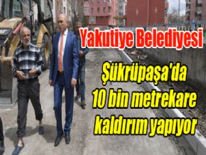 Yakutiye, Şükrüpaşa'da 10 bin metrekare kaldırım yapıyor