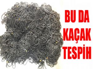 Erzurum'da 1090 adet kaçak Rus taşı tespih ele geçirildi
