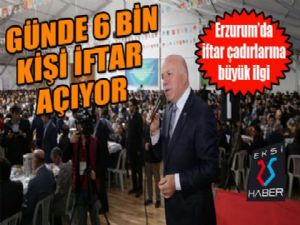 Erzurum'da iftar çadırlarına büyük ilgi...