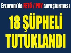 Erzurum'da FETÖ/PDY soruşturmasında 18 şüpheli tutuklandı