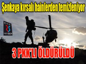 Şenkaya'da terör operasyonu: 3 PKK'lı öldürüldü...