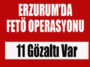 Erzurum'da FETÖ operasyonu: 11 gözaltı var...