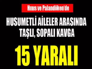 Hınıs ve Palandöken ilçelerinde kavga: 15 yaralı