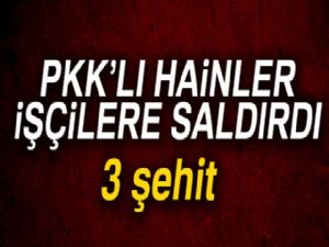 Teröristler yol yapımında çalışan işçilere saldırdı: 3 şehit