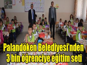 Palandöken Belediyesi'nden 3 bin öğrenciye eğitim seti