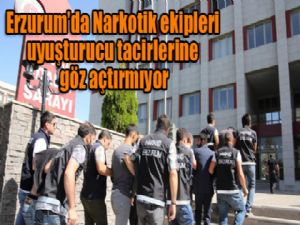 Erzurum'da Narkotik ekipleri uyuşturucu tacirlerine göz açtırmıyor