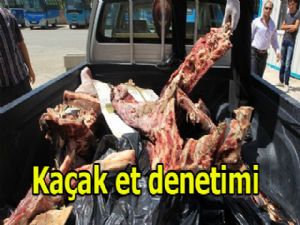 Erzurum'da kaçak et denetimi...