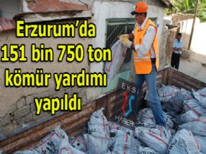 Erzurum'da 151 bin 750 ton kömür yardımı yapıldı...