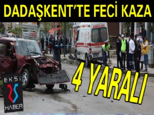 Dadaşkent'te feci kaza: 4 yaralı...