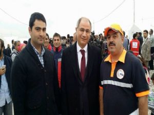 Başbakan Davutoğlu'ndan Kuzey Irak'ta görev yapan Erzurum ekibine moral ziyareti...