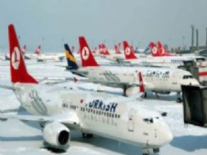 Kar ulaşımı vurdu:.. THY seferleri iptal etti...