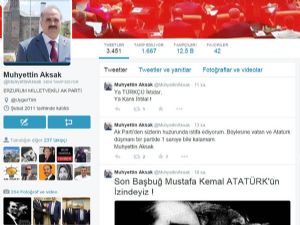Milletvekili Muhyettin Aksak'a twitter şoku: Hesabını hackleyip, partiden istifa ettirdiler...