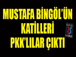 Mustafa Bingöl'ün katilleri PKK'lılar çıktı...