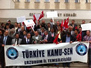 Erzurum Valiliği önünde 'Andımız' protestosu...