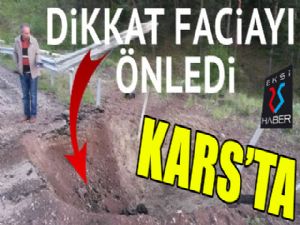 Kars'ta jandarmanın dikkati faciayı önledi