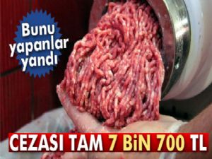 Sokakta kıyma çekmenin cezası 7 bin 700 TL