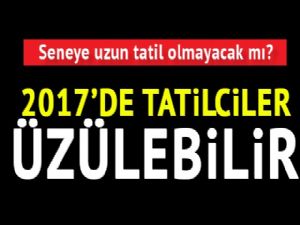 2017'de tatiller hangi günlere denk geliyor