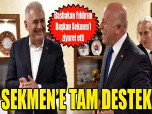 Başbakan Yıldırım'dan Başkan Sekmen'e tam destek