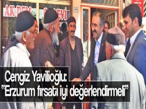Cengiz Yavilioğlu: ''Erzurum fırsatı iyi değerlendirmeli''