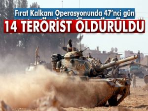 TSK: '14 DEAŞ Terör Örgütü mensubu etkisiz hale getirildi'