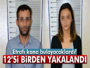 Mersin'de bombalı saldırı hazırlığındaki 12 terörist yakalandı