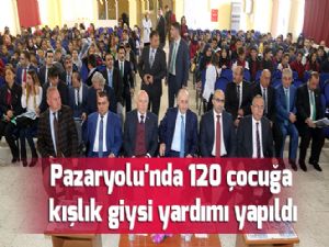 Pazaryolu'nda 120 çocuğa kışlık giysi yardımı yapıldı