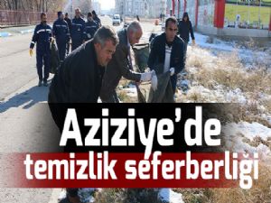  Aziziye'de temizlik seferberliği