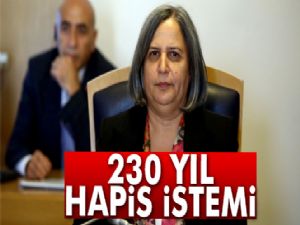 Kışanak'a 230 yıl hapis istemi