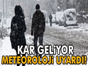 Meteoroloji uyardı: Doğu'ya kar geliyor