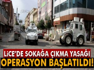 Lice'de sokağa çıkma yasağı: Operasyon başlatıldı