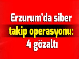Erzurum'da siber takip operasyonu: 4 gözaltı